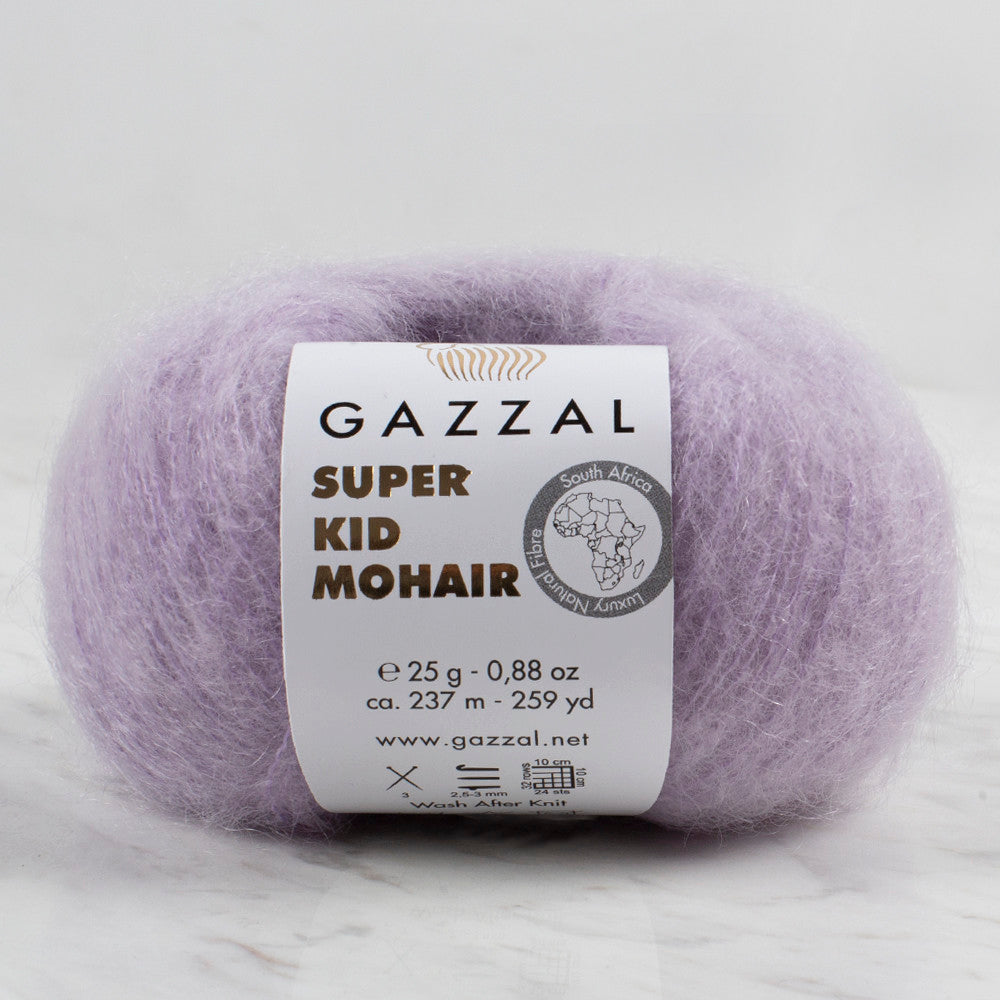 Gazzal Super Kid Mohair Lila 25 Gr El Örgü İpi - 64413